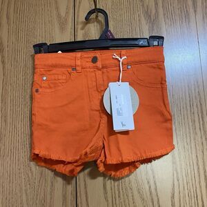 NWT Stella McCartney Girl’s 6 Denim Shorts Orange